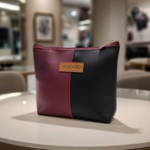 Vescaro Maroon/black dual tone Pouch